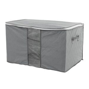 Household Quilt Clothes Blanket Pillow Dustproof Storage Bag Container Gray